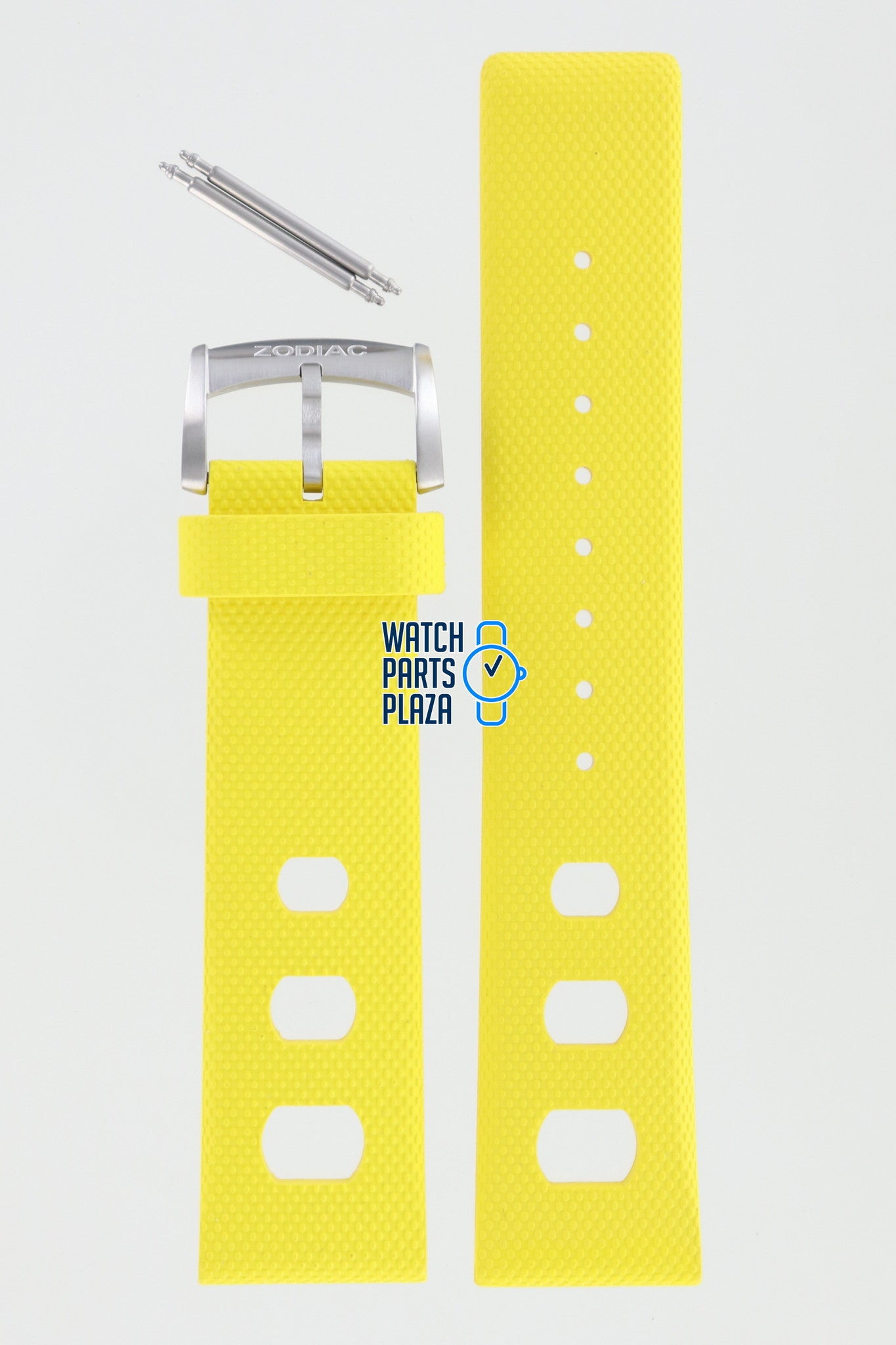 Zodiac ZO2224 Watch Band ZO - 2224 Yellow Silicone 22 mm Sea Dragon - Watch Plaza