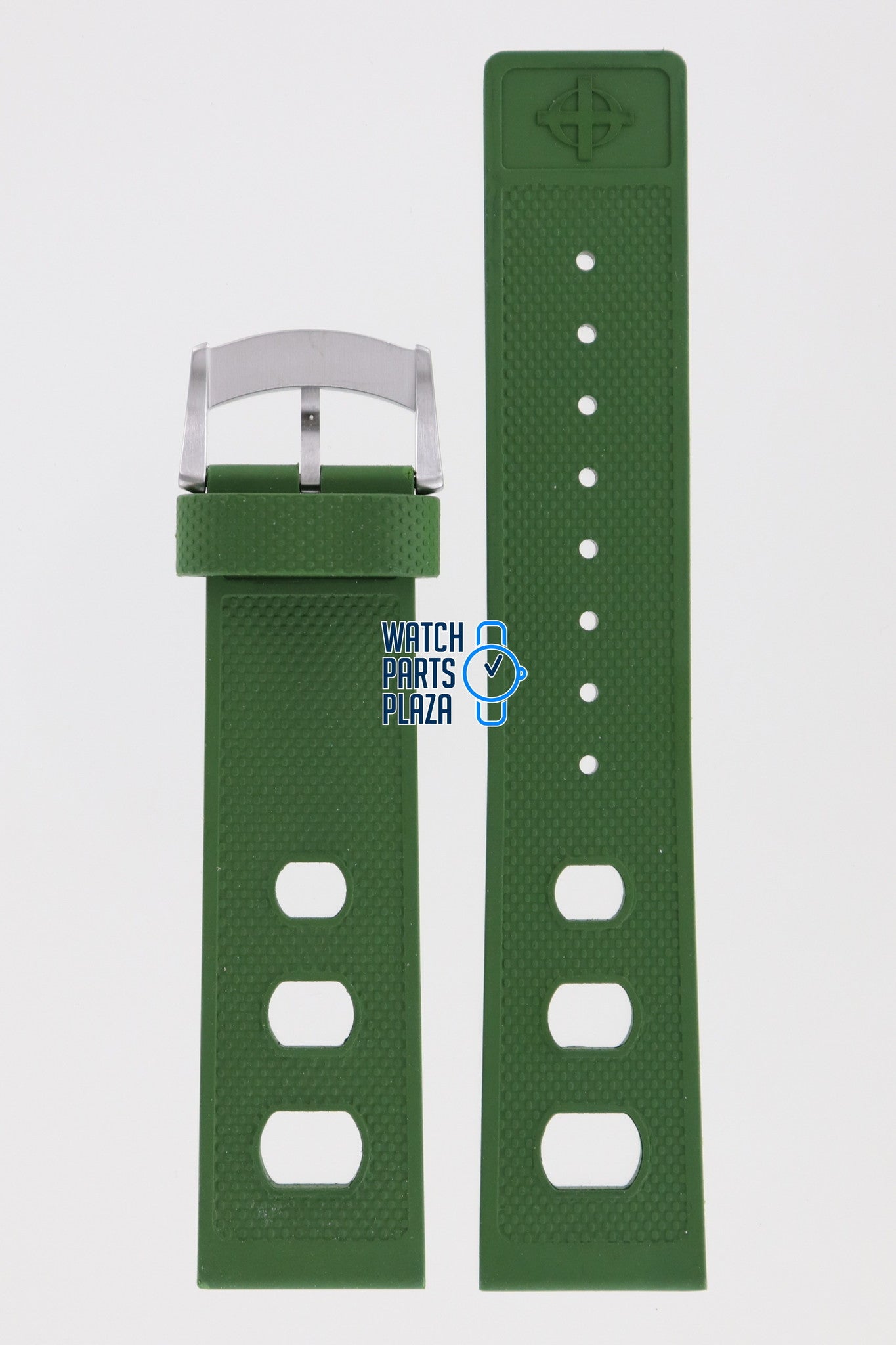 Zodiac ZO2228 Watch Band ZO - 2228 Green Silicone 22 mm Sea Dragon - Watch Plaza