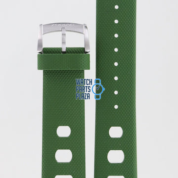 Zodiac ZO2228 Watch Band ZO - 2228 Green Silicone 22 mm Sea Dragon - Watch Plaza