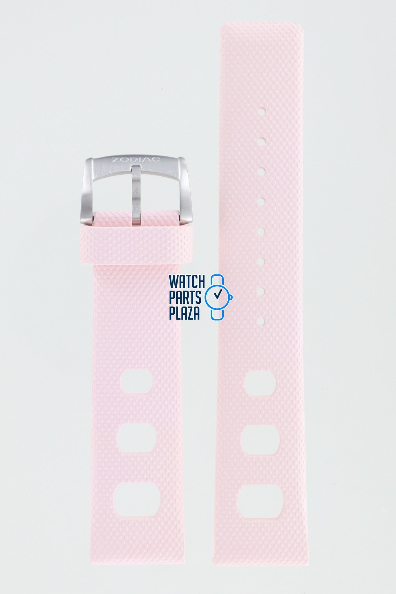Zodiac ZO2231 Watch Band ZO - 2231 Pink Silicone 20 mm Sea Dragon - Watch Plaza
