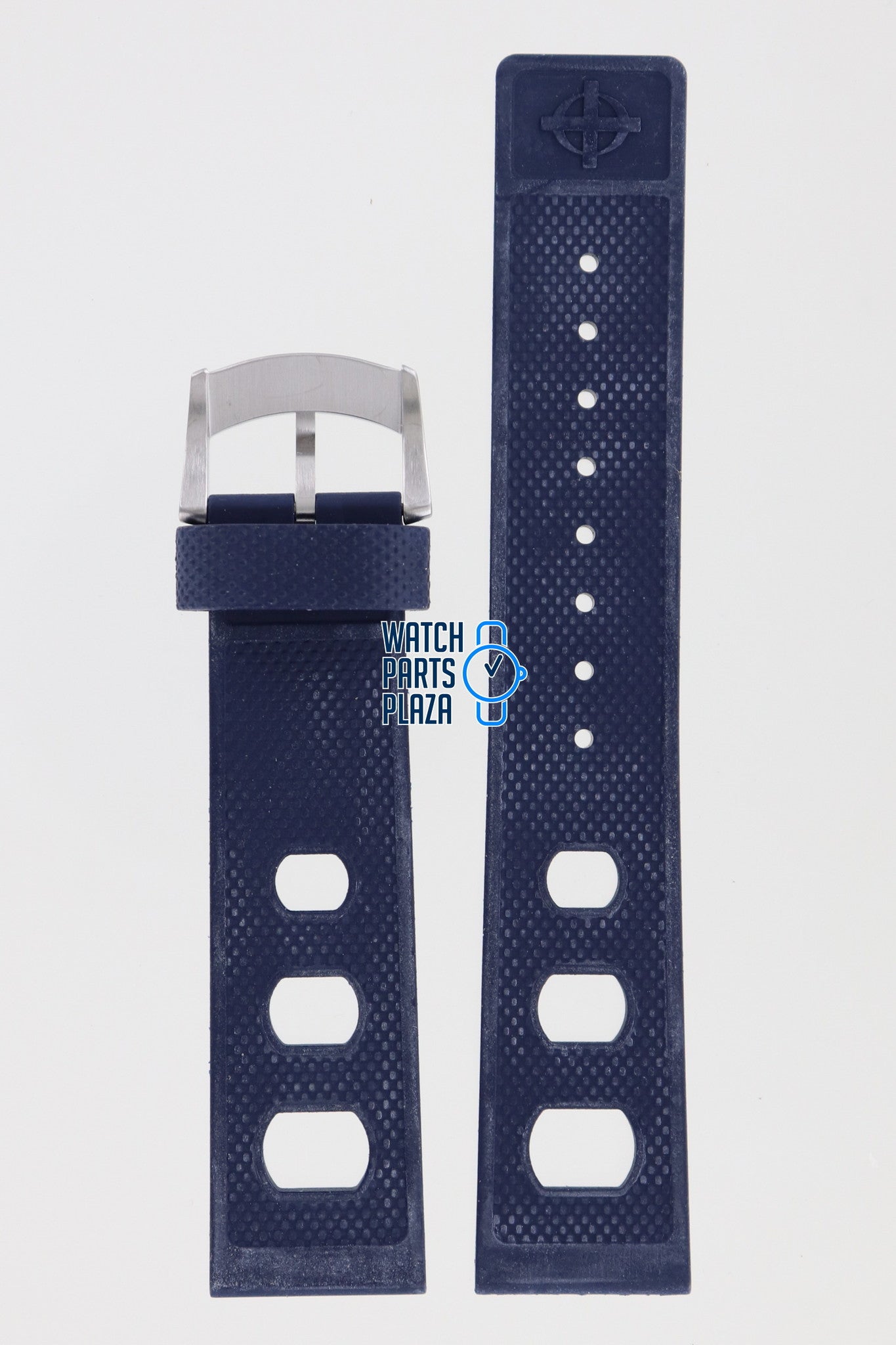 Zodiac ZO2233 Watch Band ZO - 2233 Dark Blue Silicone 20 mm Sea Dragon - Watch Plaza