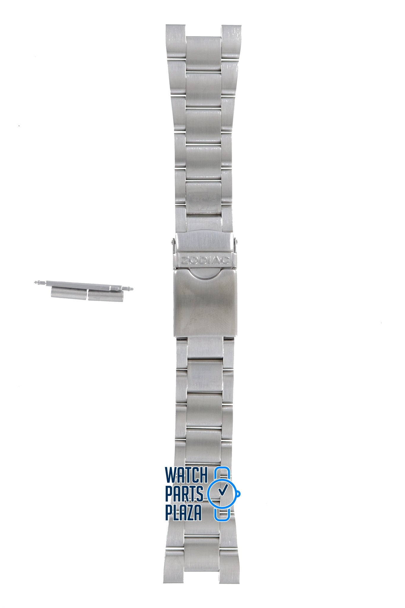 Zodiac ZO2301 & ZO2310 Watch Band ZO - 2301 Grey Stainless Steel 24 mm V - Wolf - Watch Plaza