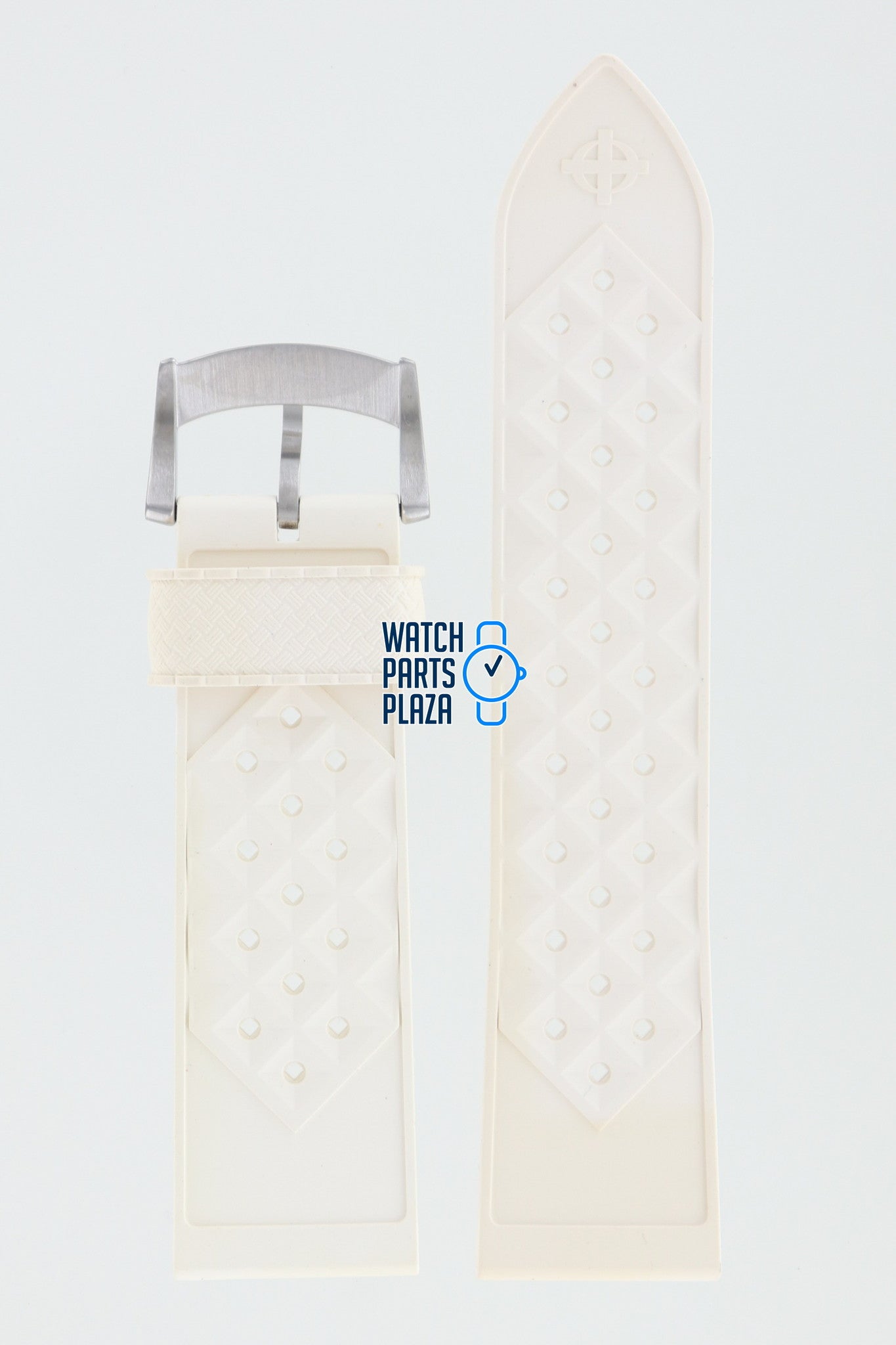 Zodiac ZO2307 Watch Band ZO - 2307 White Silicone 22 mm V - Wolf - Watch Plaza