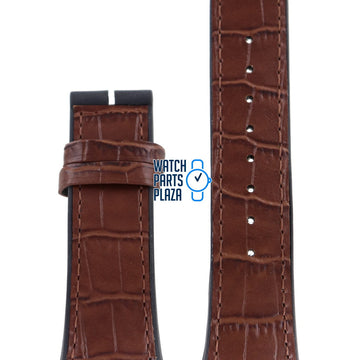 Zodiac ZO4002 Watch Band ZO - 4002 Brown Leather 20 mm - Watch Plaza